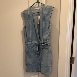 IRO Blue Denim Mini Dress
